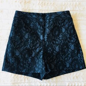 Express black lace shorts